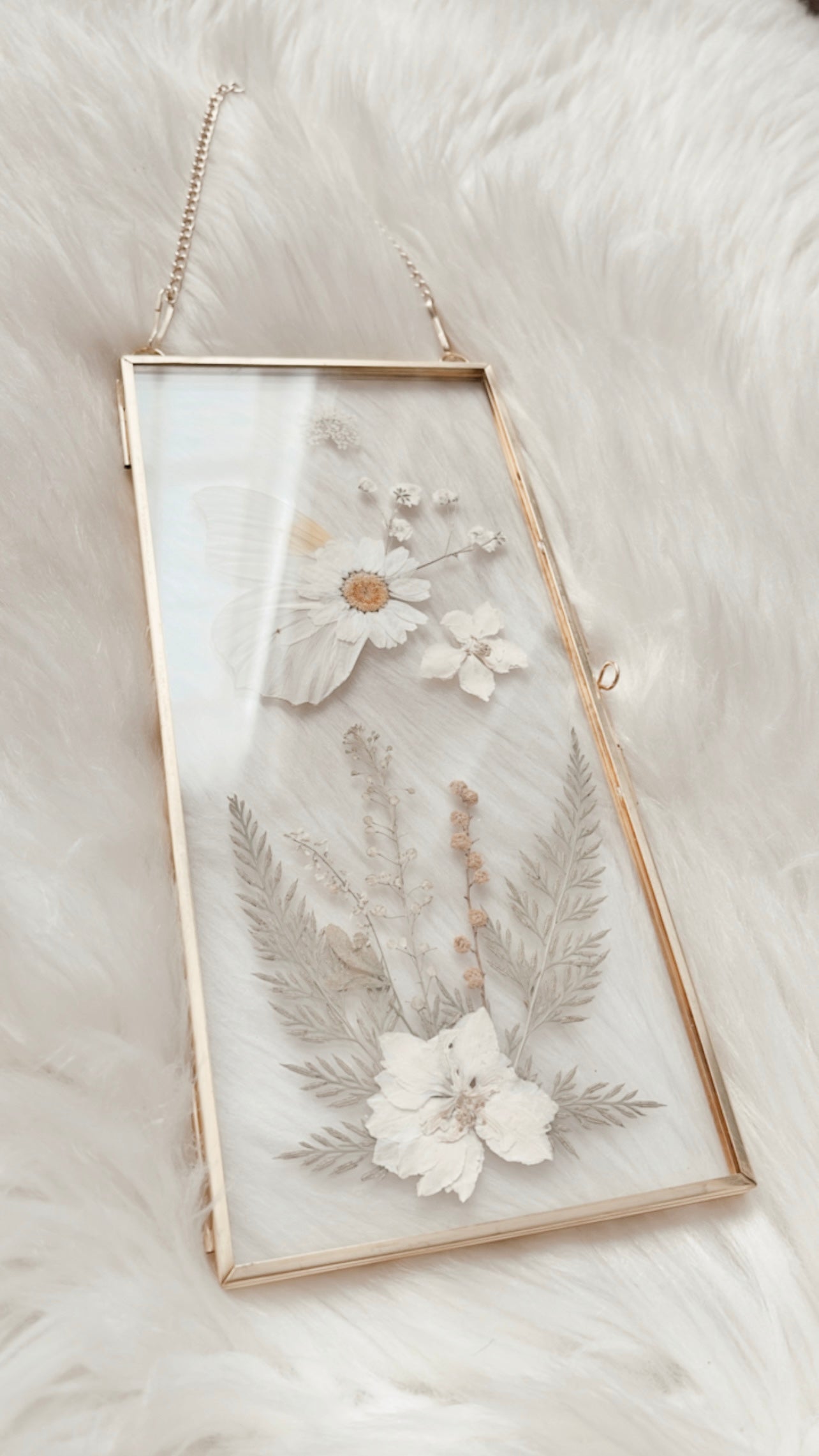 Leah Butterfly Floral Frame <4x9in>