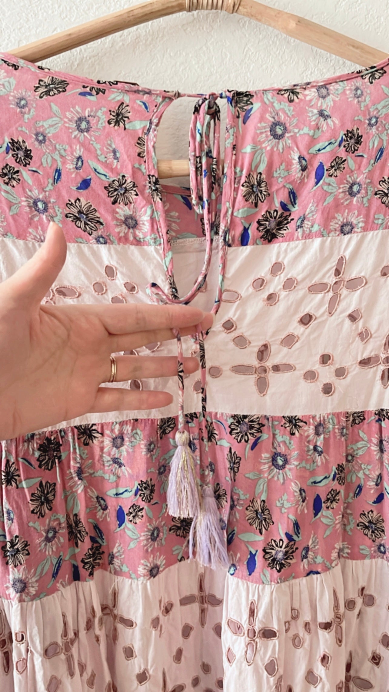 EUC Free People Floral Fabric Block Dress (SIZE 6)