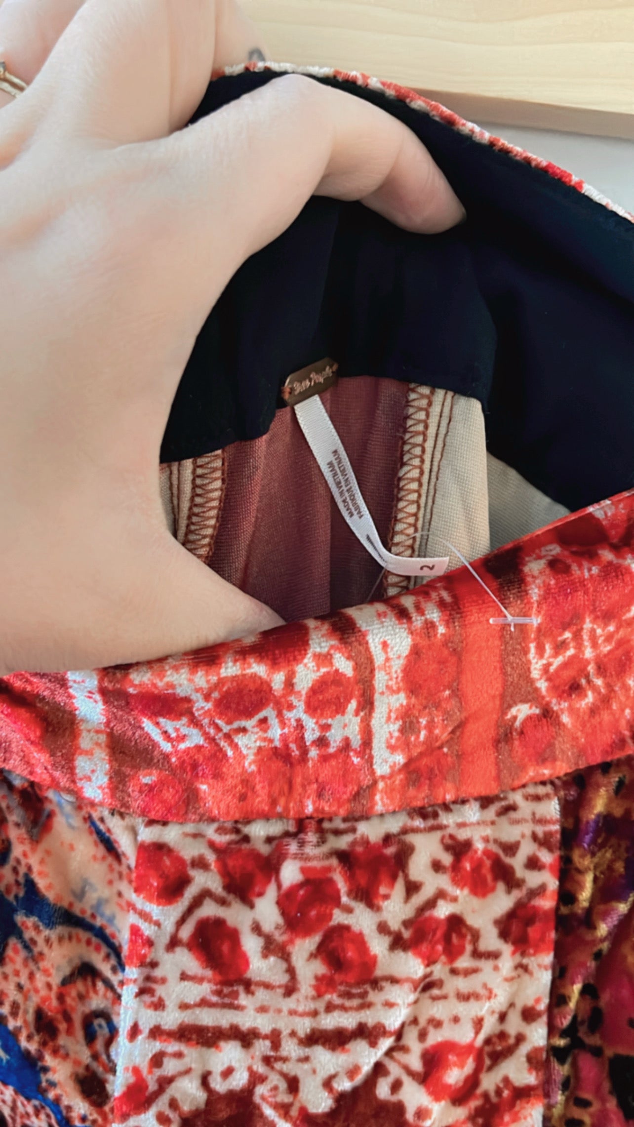 NWOT Free People High Atlas Panel Velvet Maxi Skirt (SIZE 2)