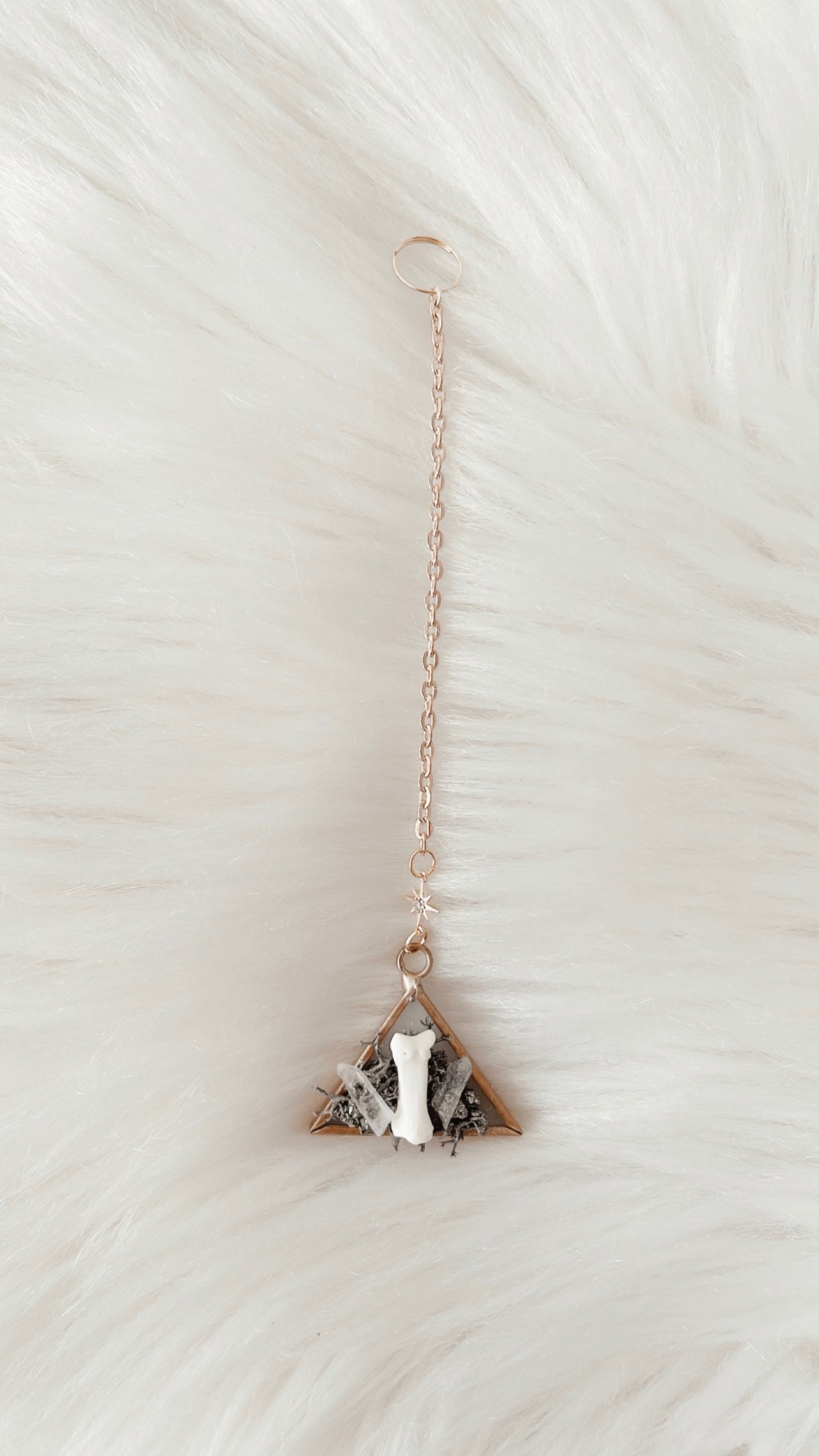 Ayita Coyote Toe Bone Stained Glass Hanging