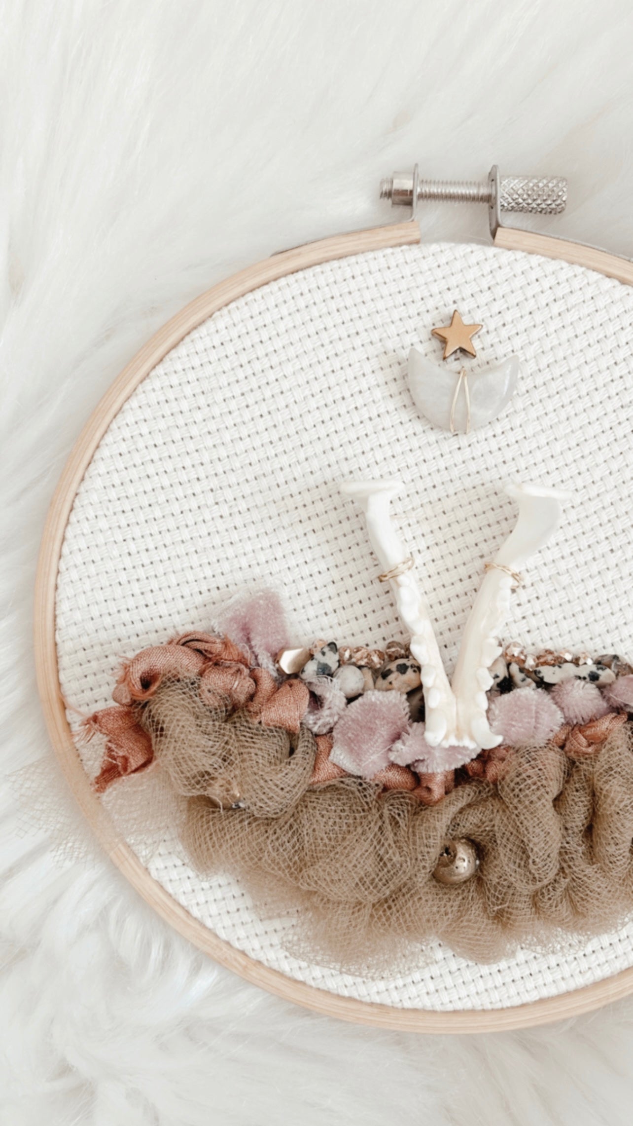 Circe Mixed Media Hoop - 5.5in