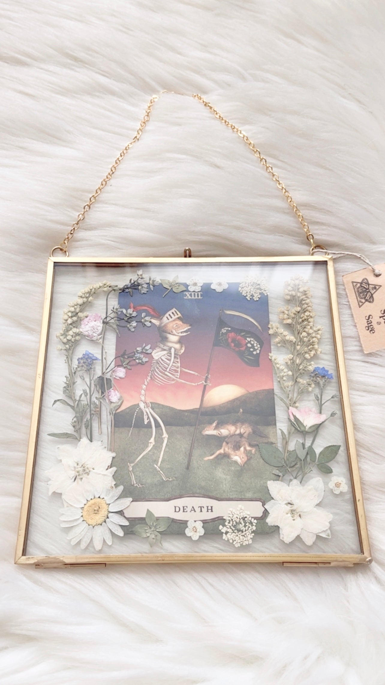 Death Tarot Floral Frame