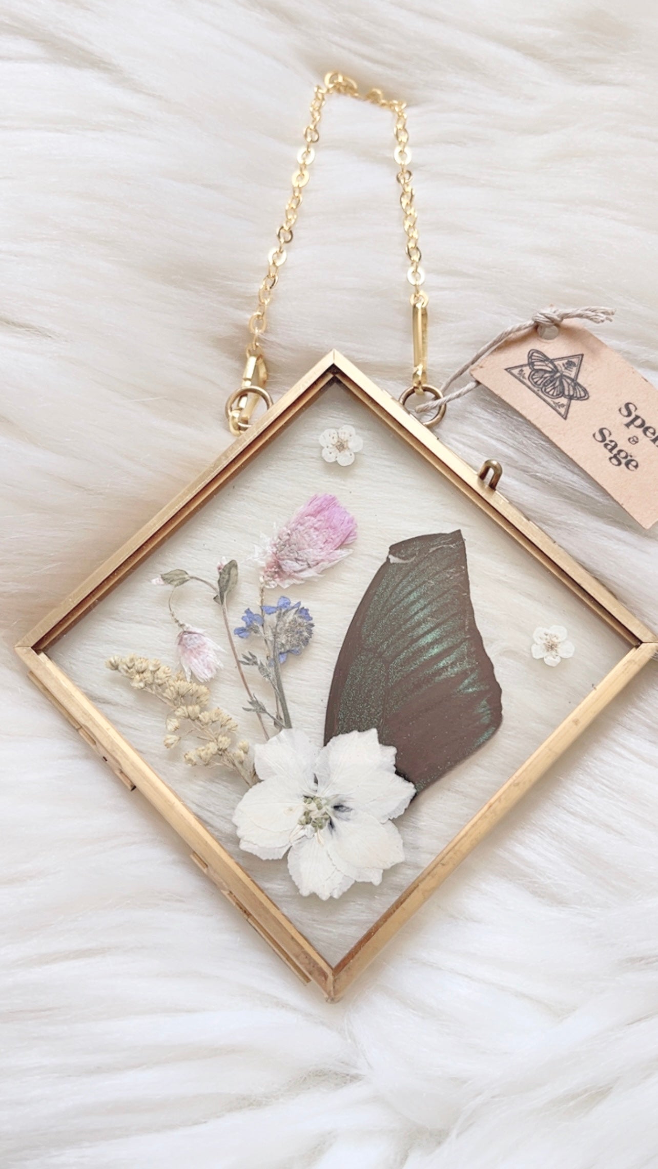 Eliza Butterfly Floral Frame <4.5x4.5in>