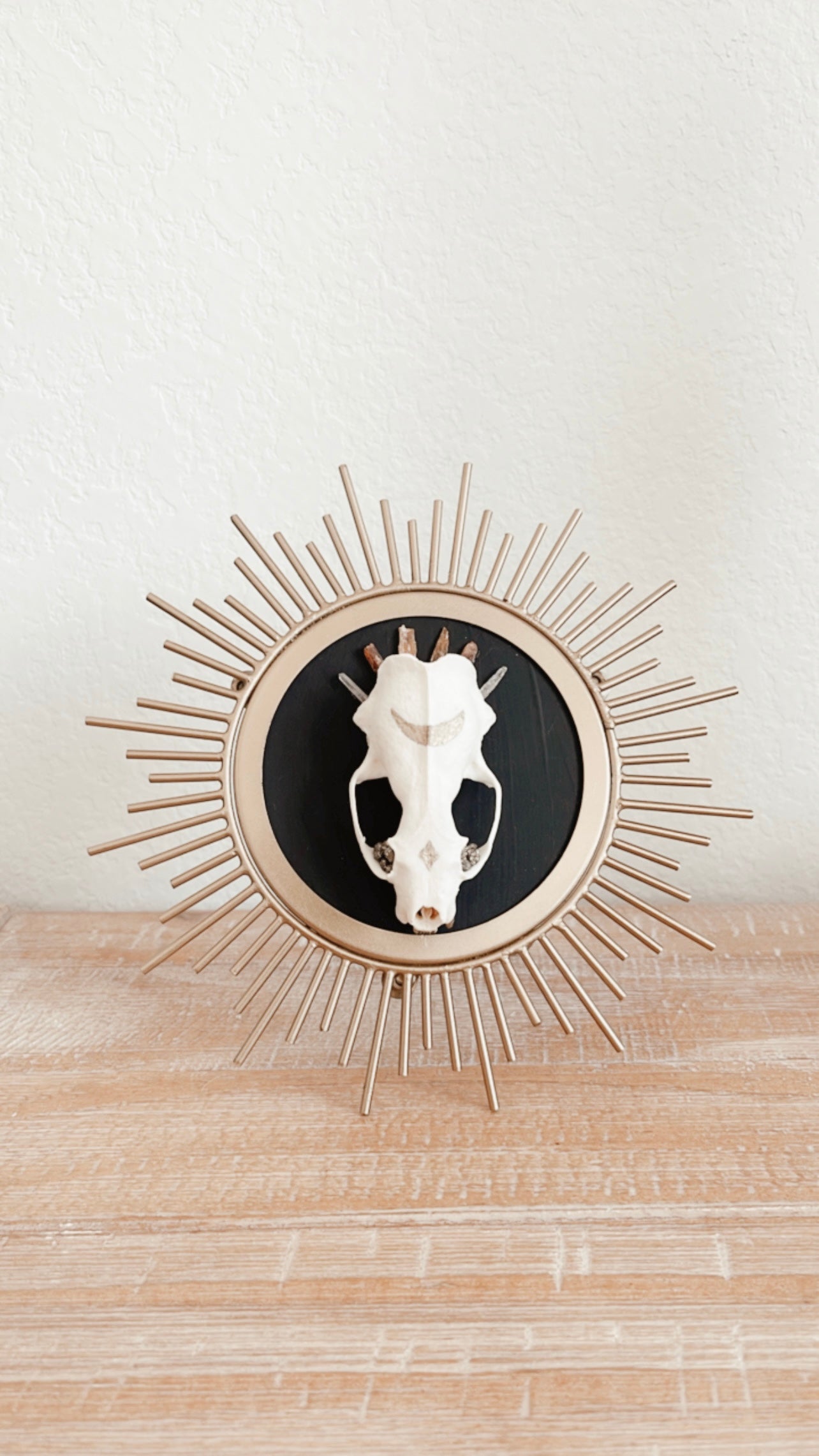 Joelle Mink Sunburst Brass Frame