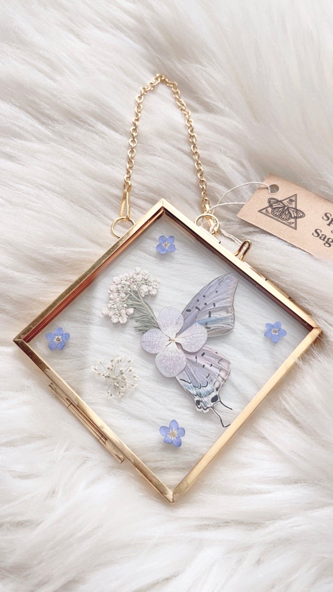 Lavender Butterfly Floral Frame <4x4in>