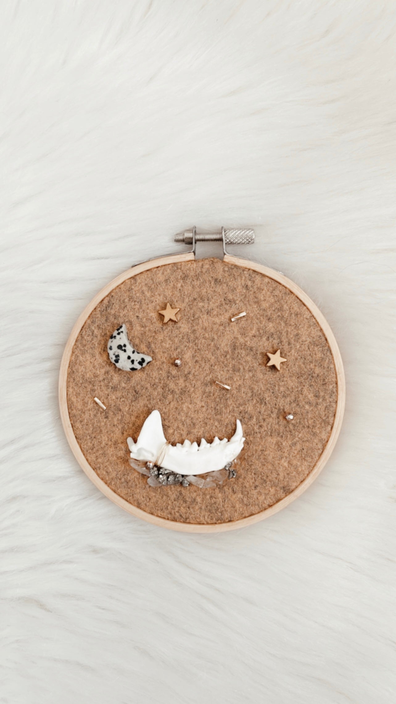 Sybil Mixed Media Hoop - 4.5in