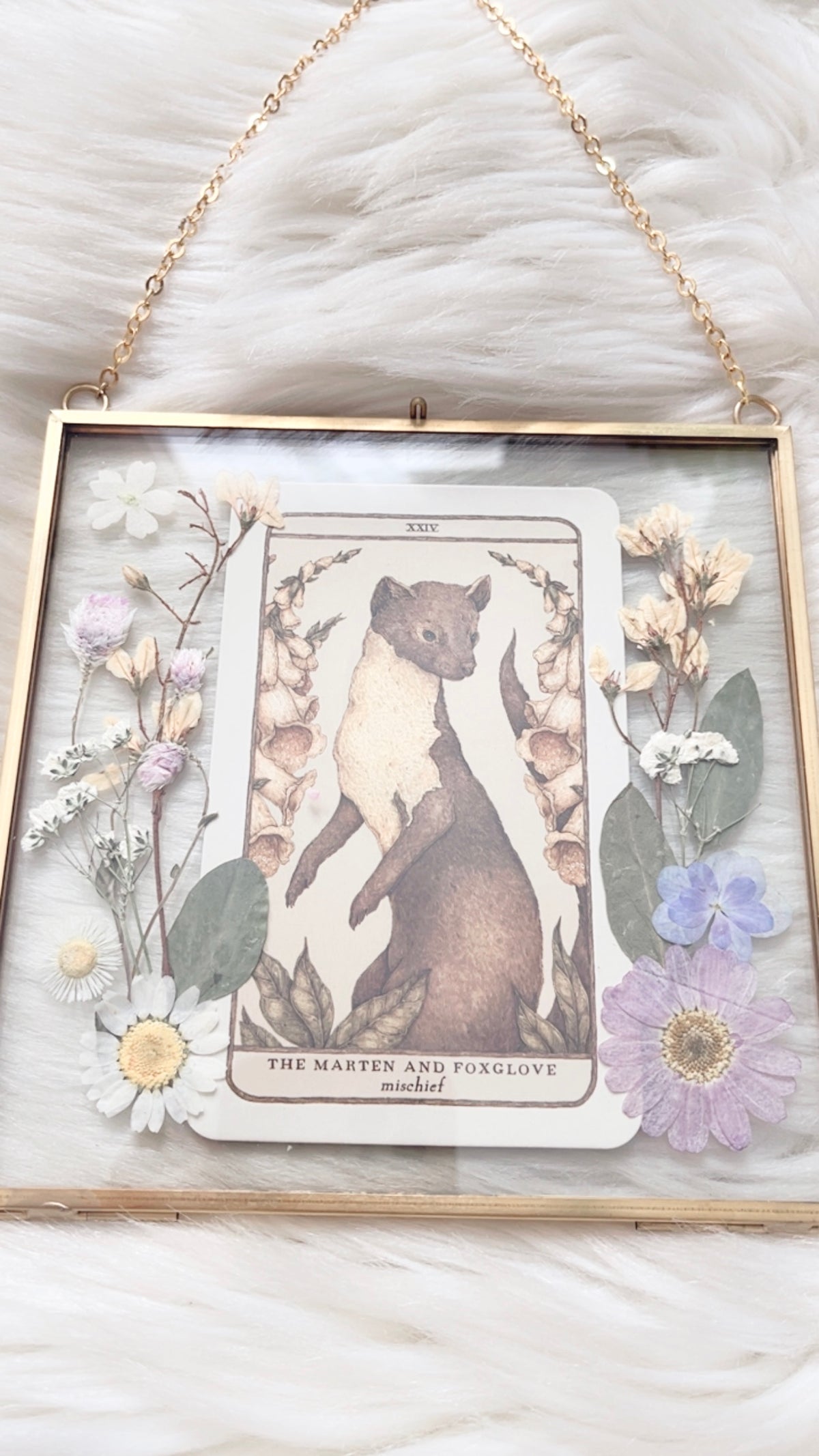 The Marten and Foxglove Oracle Floral Frame
