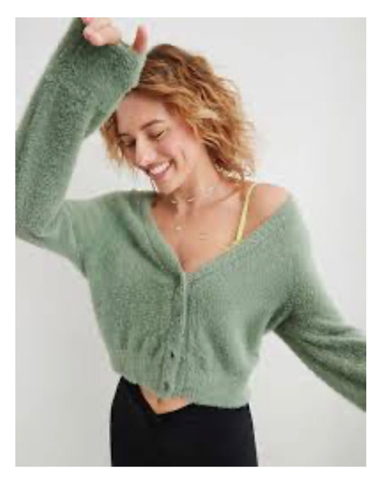 NWT Aerie Fuzzy Cardigan (LARGE)