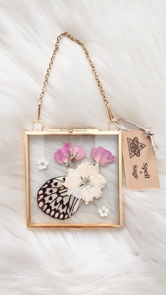 Amanza Butterfly Floral Frame <3x3in>