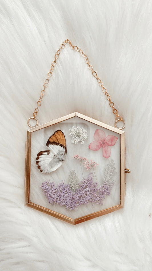 Amethyst Butterfly Floral Frame