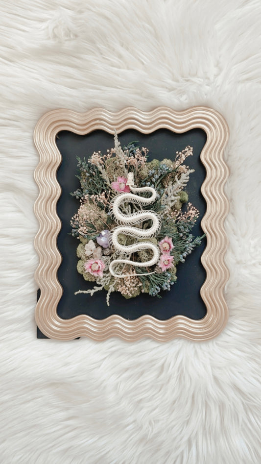 Azure Snake Oddities Floral Frame