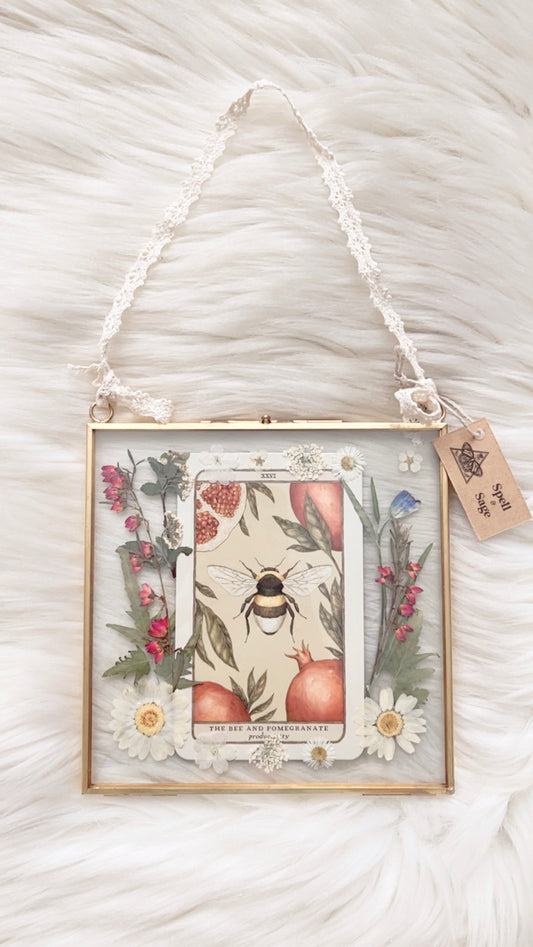 The Bee and Pomegranate Oracle Floral Frame