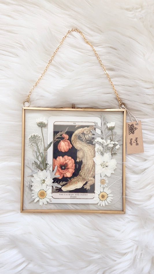 The Caiman and Poppy Oracle Floral Frame