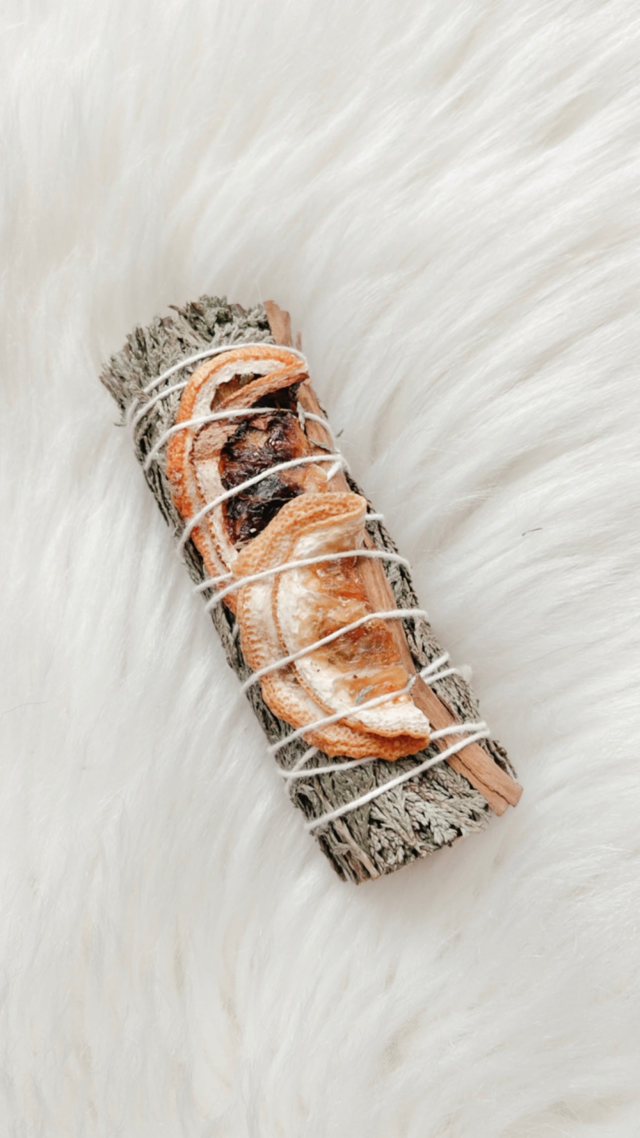 Cedar Orange Cinnamon Smudge Wand