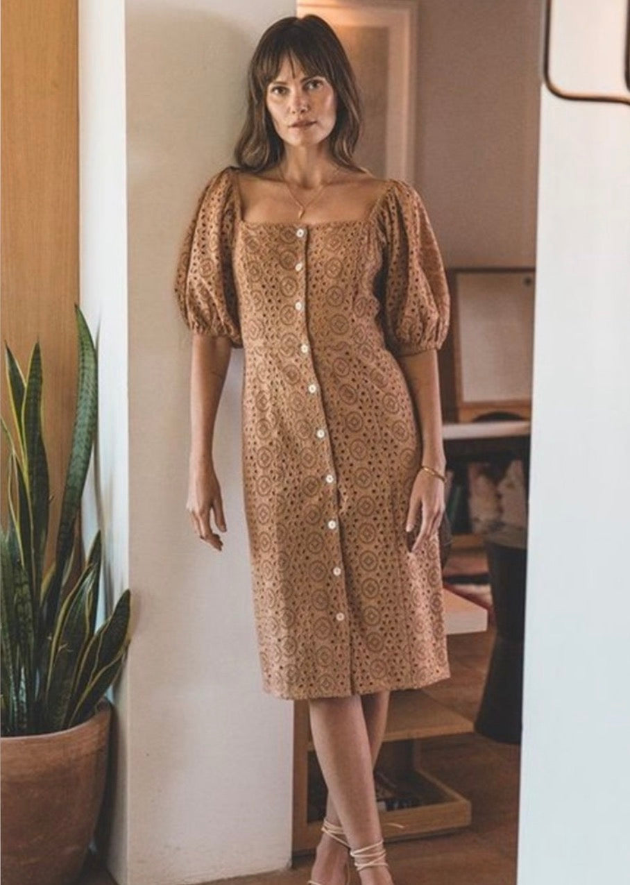 NWOT Cleobella Demi Midi Dress (MEDIUM)