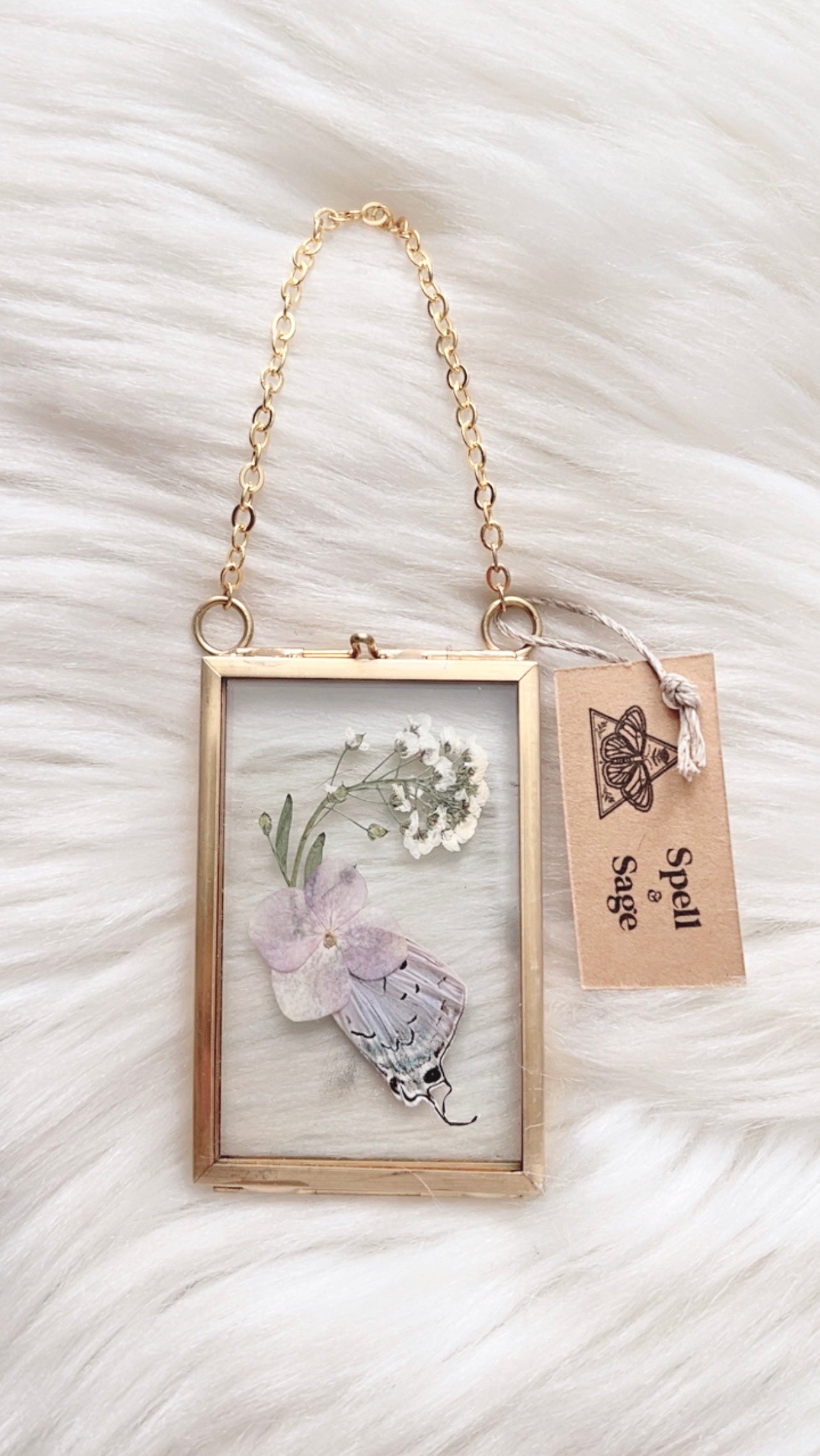 Dahlia Butterfly Floral Frame <2x3in>