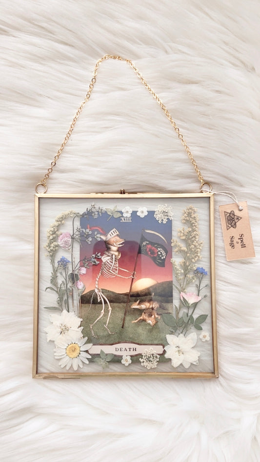 Death Tarot Floral Frame
