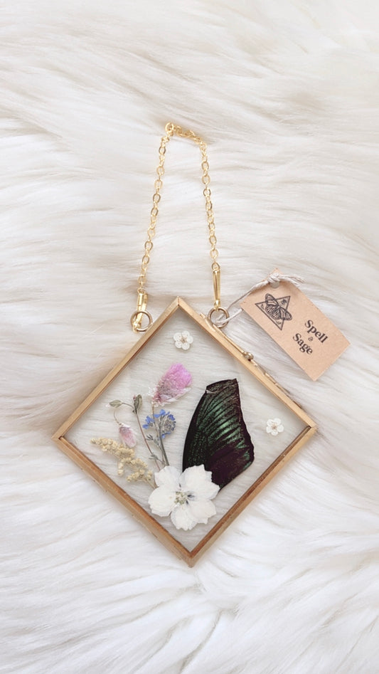 Eliza Butterfly Floral Frame <4.5x4.5in>