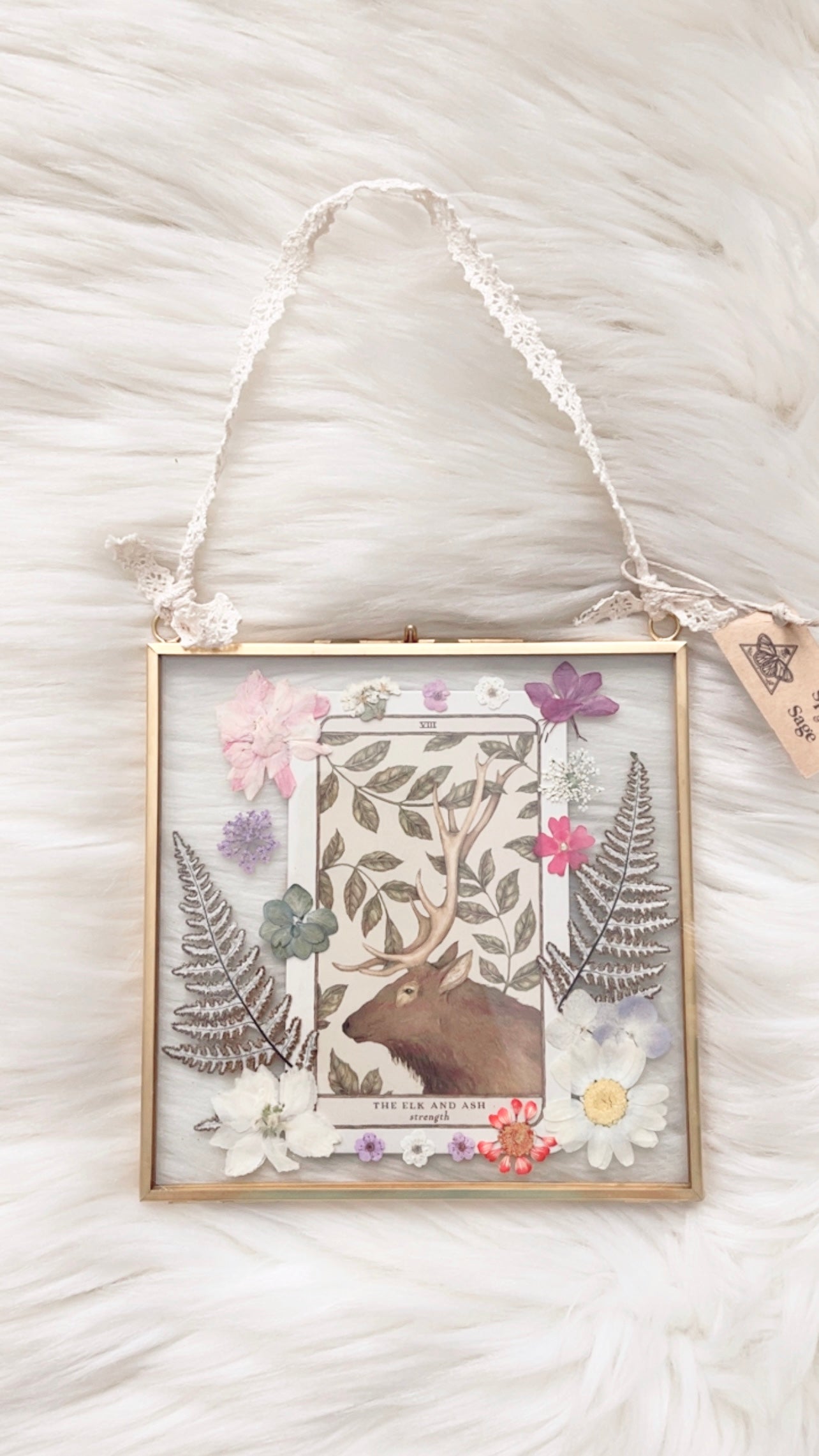 The Elk and Ash Oracle Floral Frame