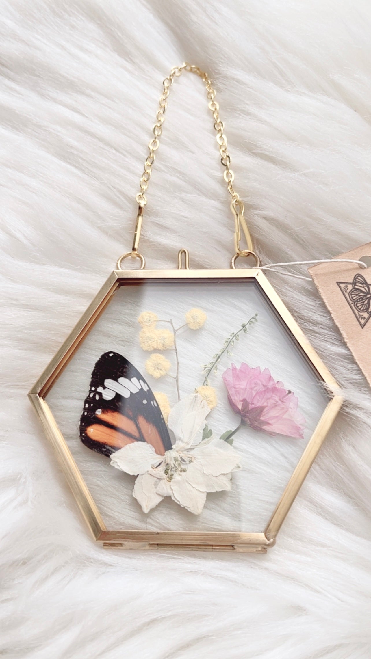 Evelyn Butterfly Floral Frame <3.5x3.25in>