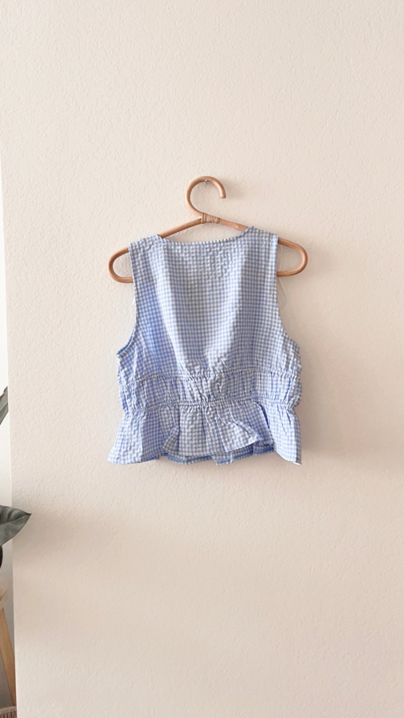 NWT Double Zero Gingham Tank (LARGE)