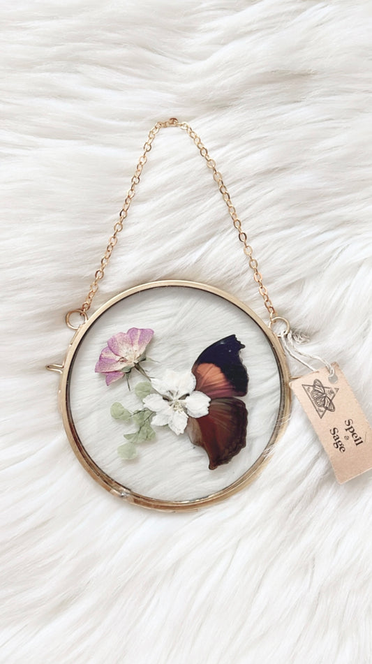 Hailey Butterfly Floral Frame <4in>