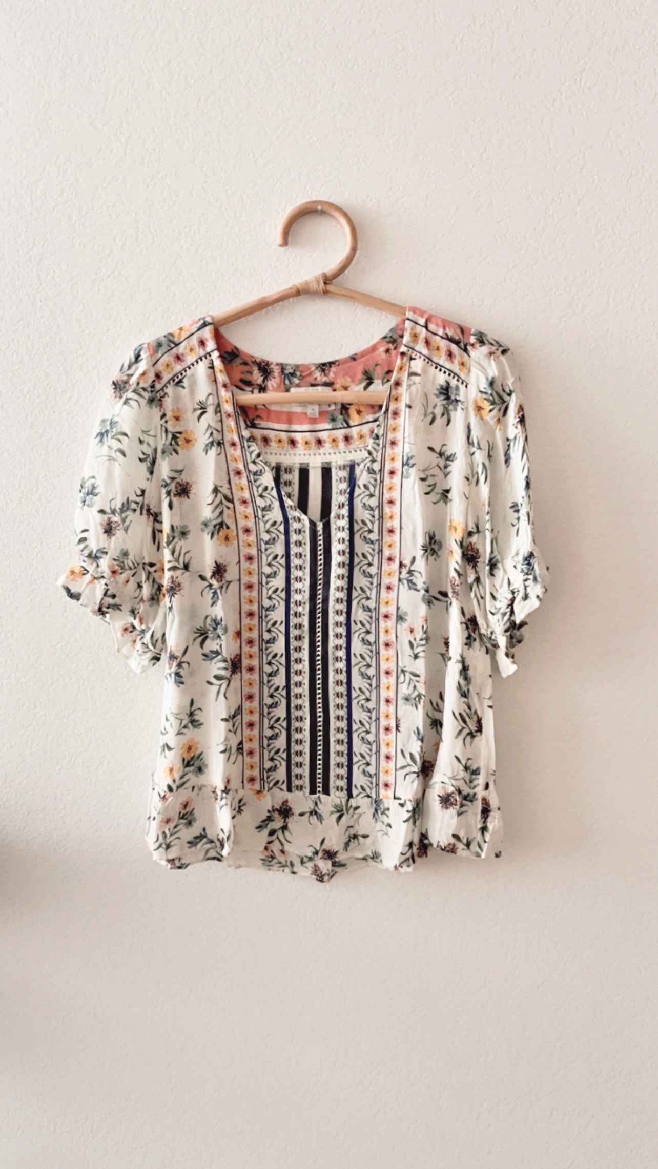 EUC Lucky Brand Printed Maya Top (MEDIUM)