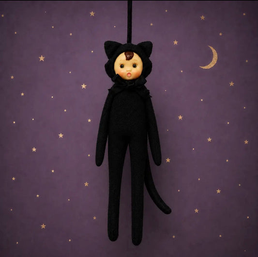 Lucky Luna Spooky Sidekick - Halloween Elf Ornament
