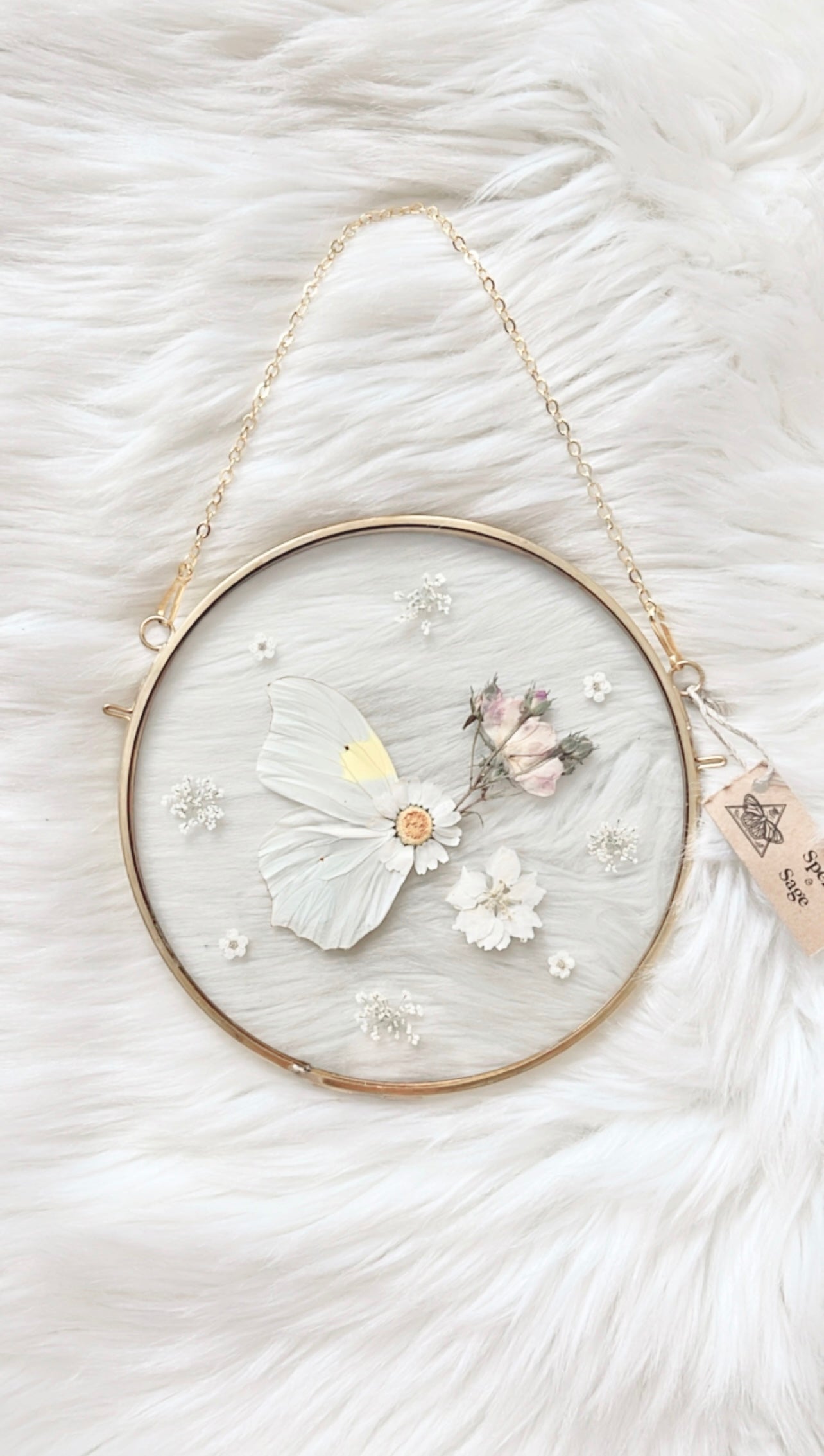 Mellie Butterfly Floral Frame <6.5in>