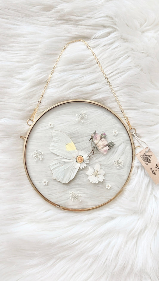 Mellie Butterfly Floral Frame <6.5in>