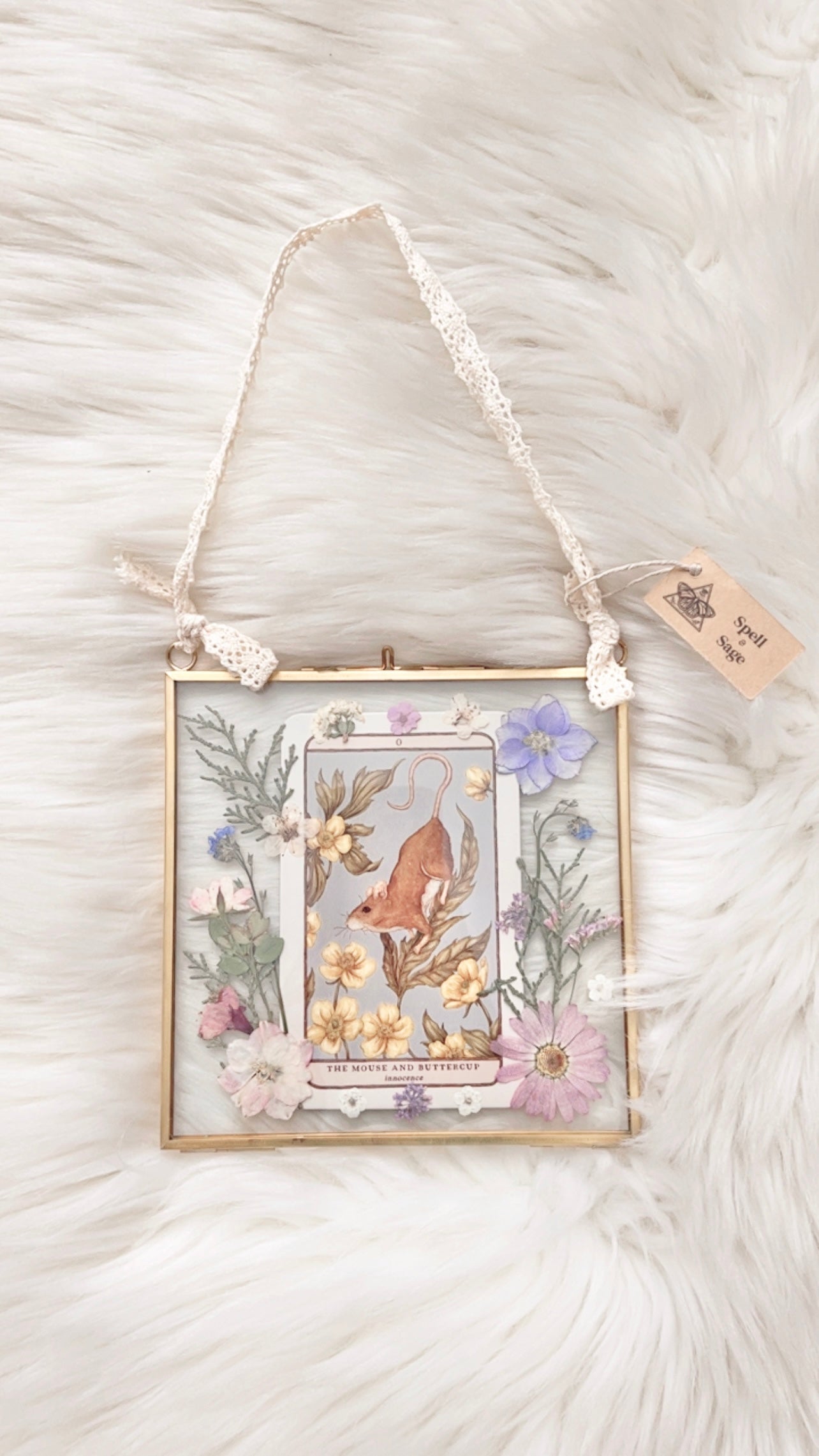 The Mouse and Butterfly Oracle Floral Frame