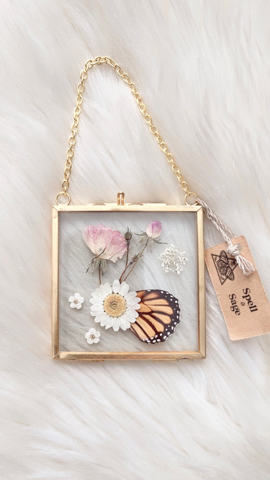 Rory Butterfly Floral Frame <3x3in>
