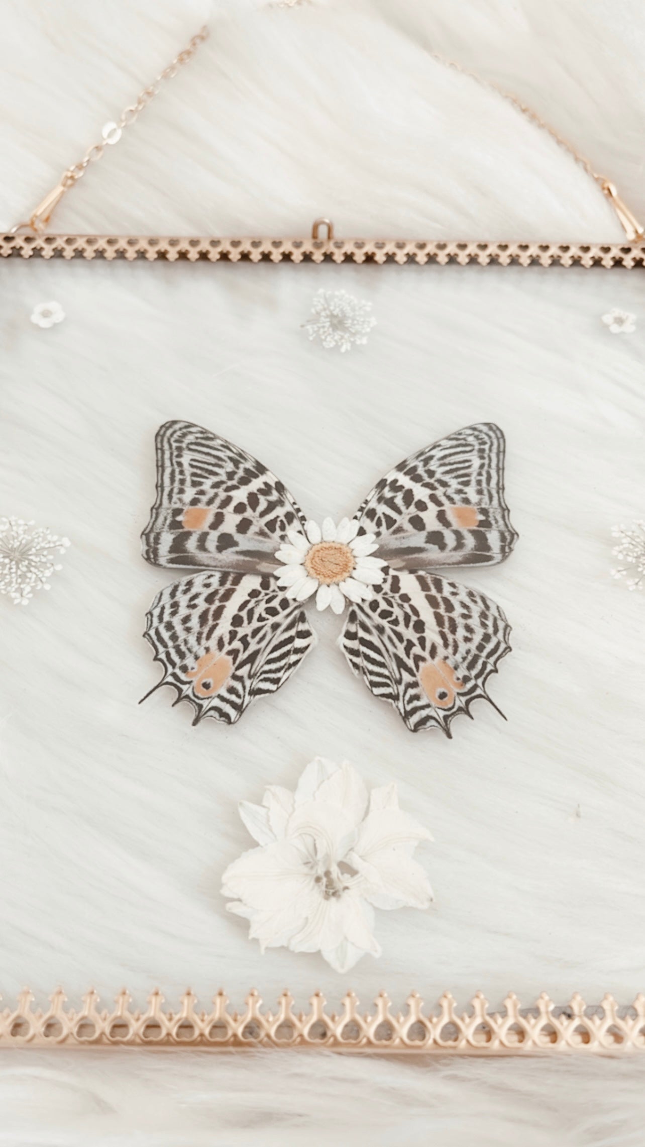 Sylvie Butterfly Floral Frame