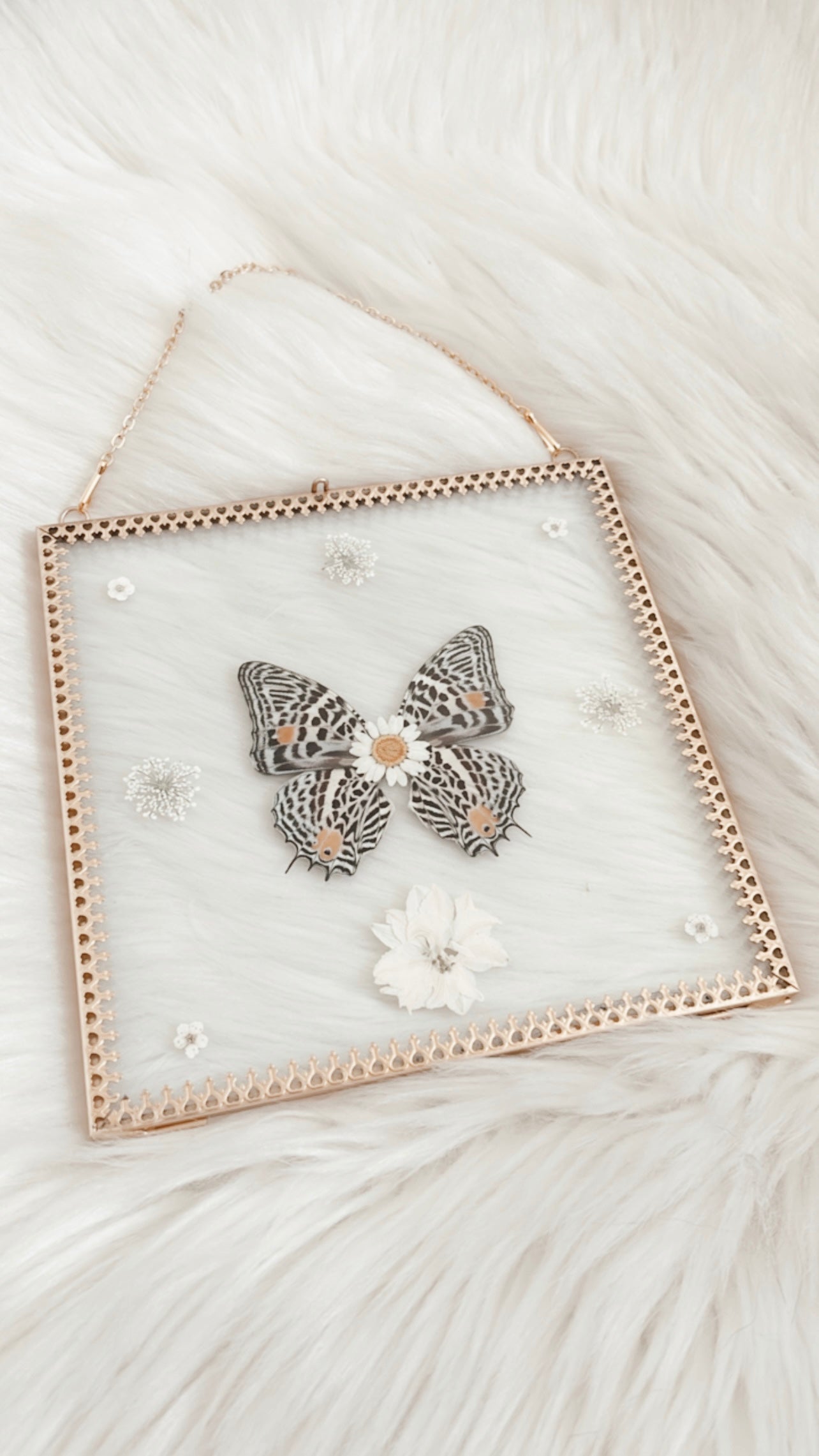 Sylvie Butterfly Floral Frame