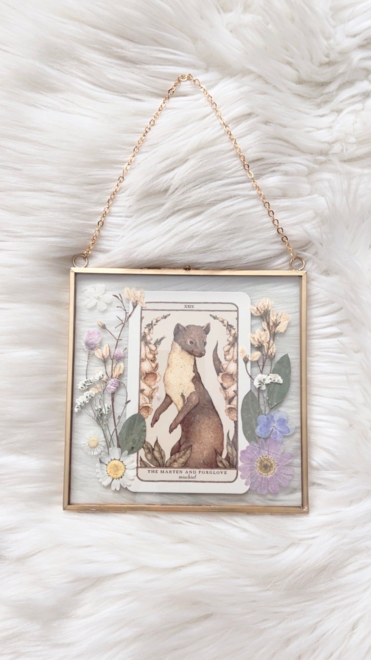 The Marten and Foxglove Oracle Floral Frame