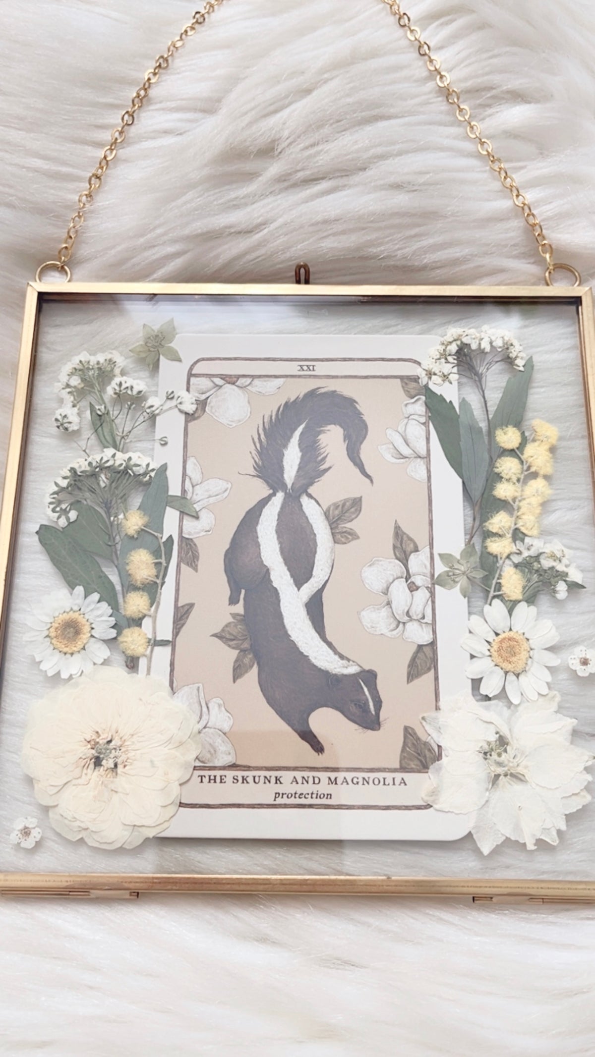 The Skunk and Magnolia Oracle Floral Frame