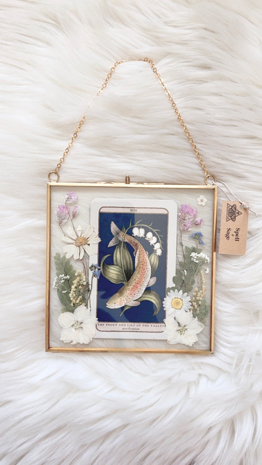 The Trout and Lily of the Valley Oracle Floral Frame