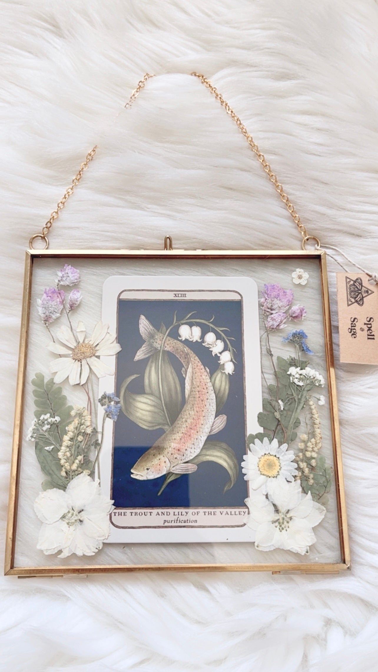 The Trout and Lily of the Valley Oracle Floral Frame