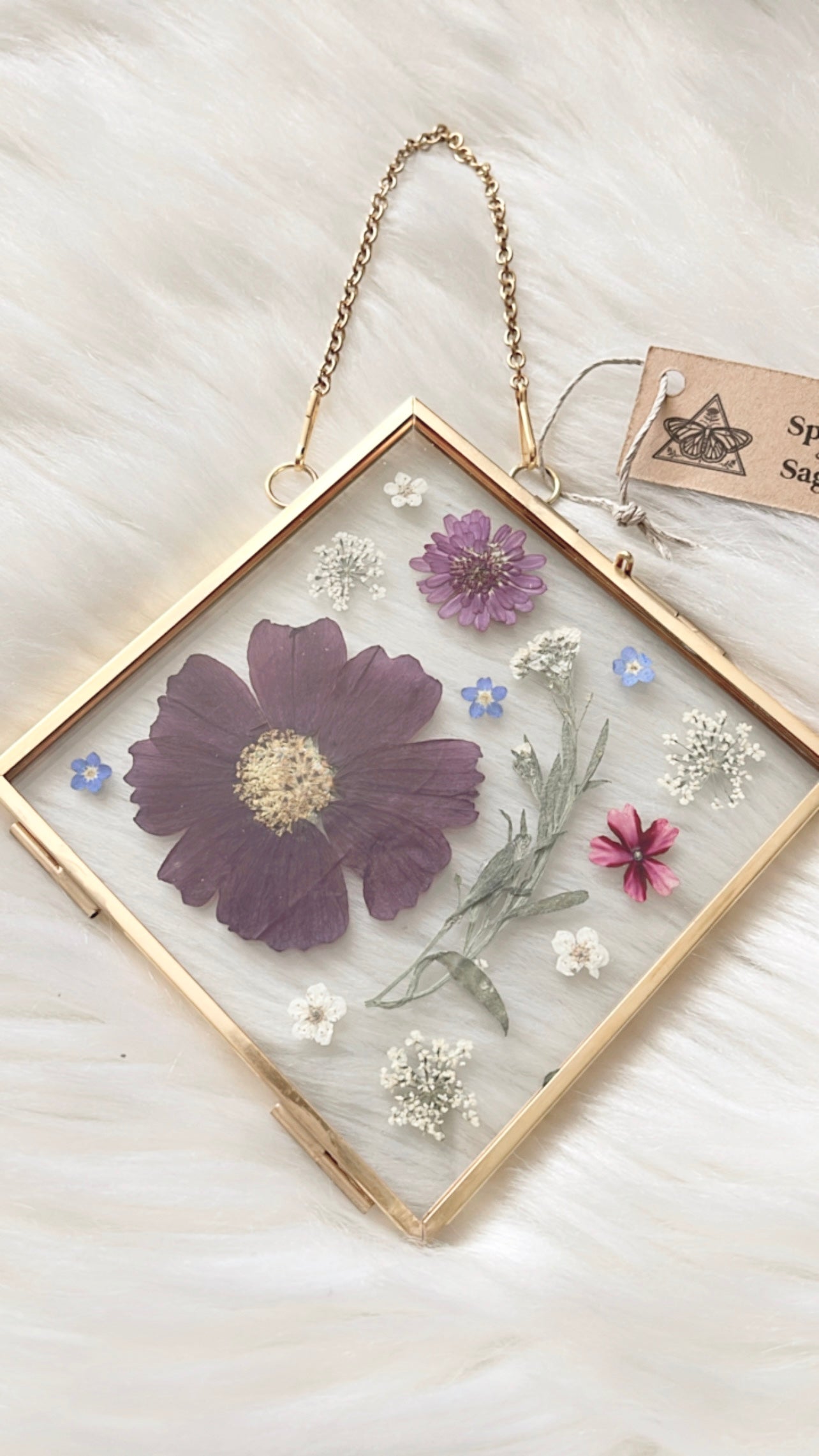 Violet Floral Frame <5.5x5.5in>
