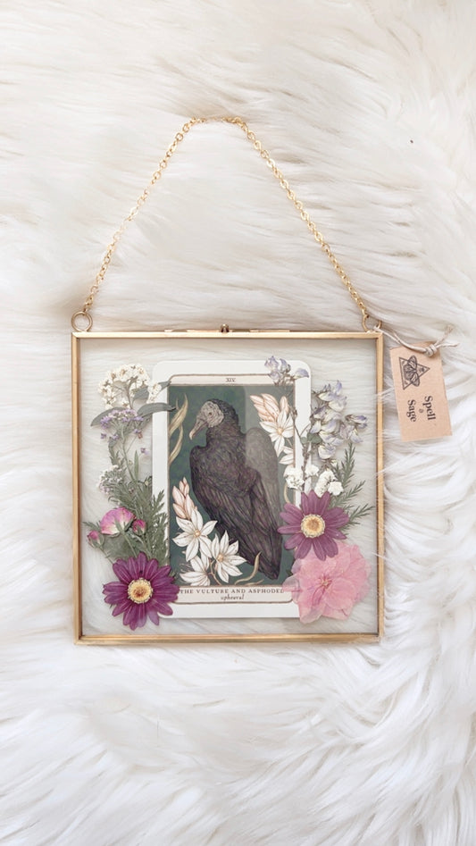 The Vulture and Asphodel Oracle Floral Frame