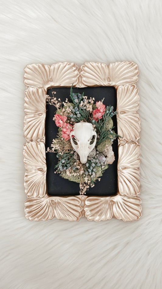 Winifred Squirrel Skull Floral Frame