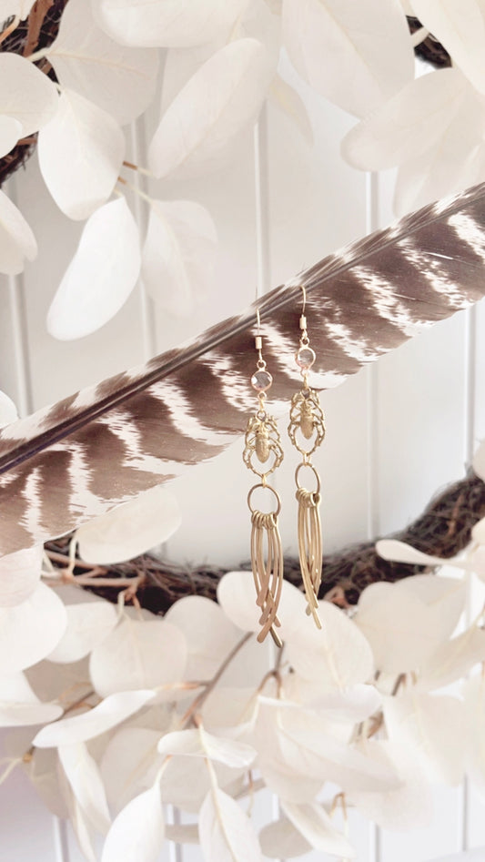 Wren Brass Earrings
